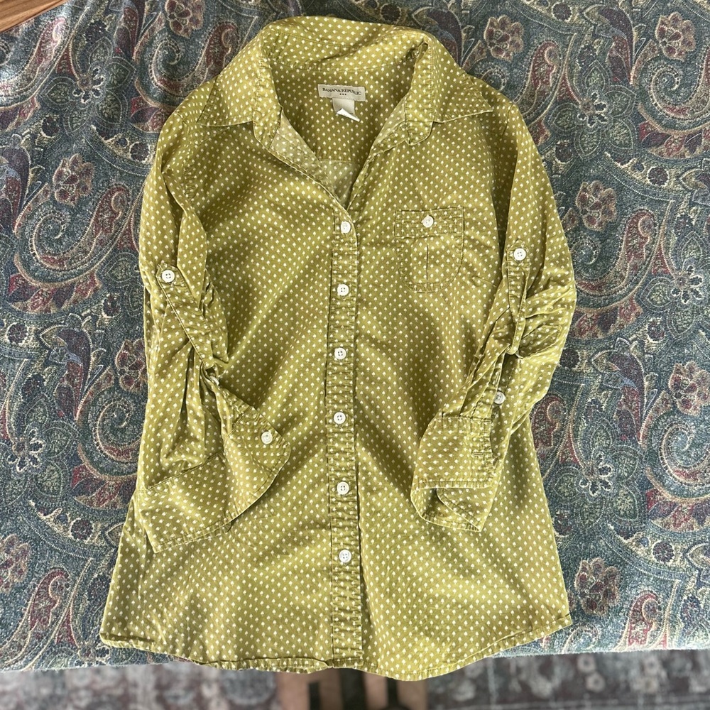Banana Republic Green pattern Blouse